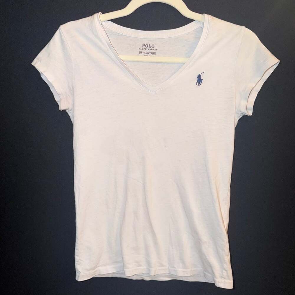 Polo Ralph Lauren V-Neck T-Shirt White #0743